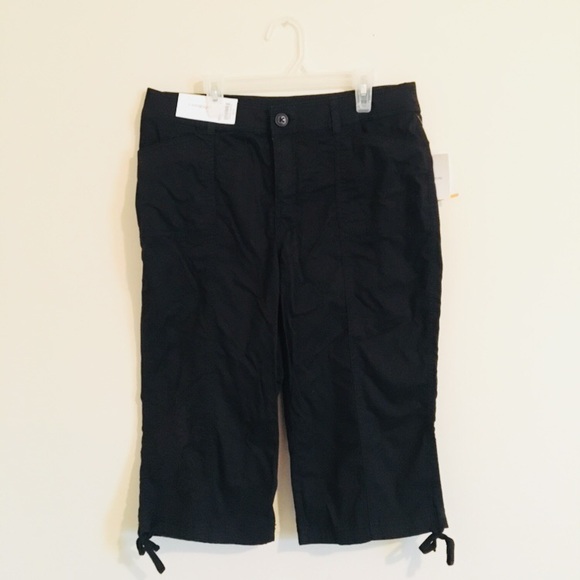 croft & barrow Pants - Croft & Barrow NWT 100% Cotton Black Capri Pants